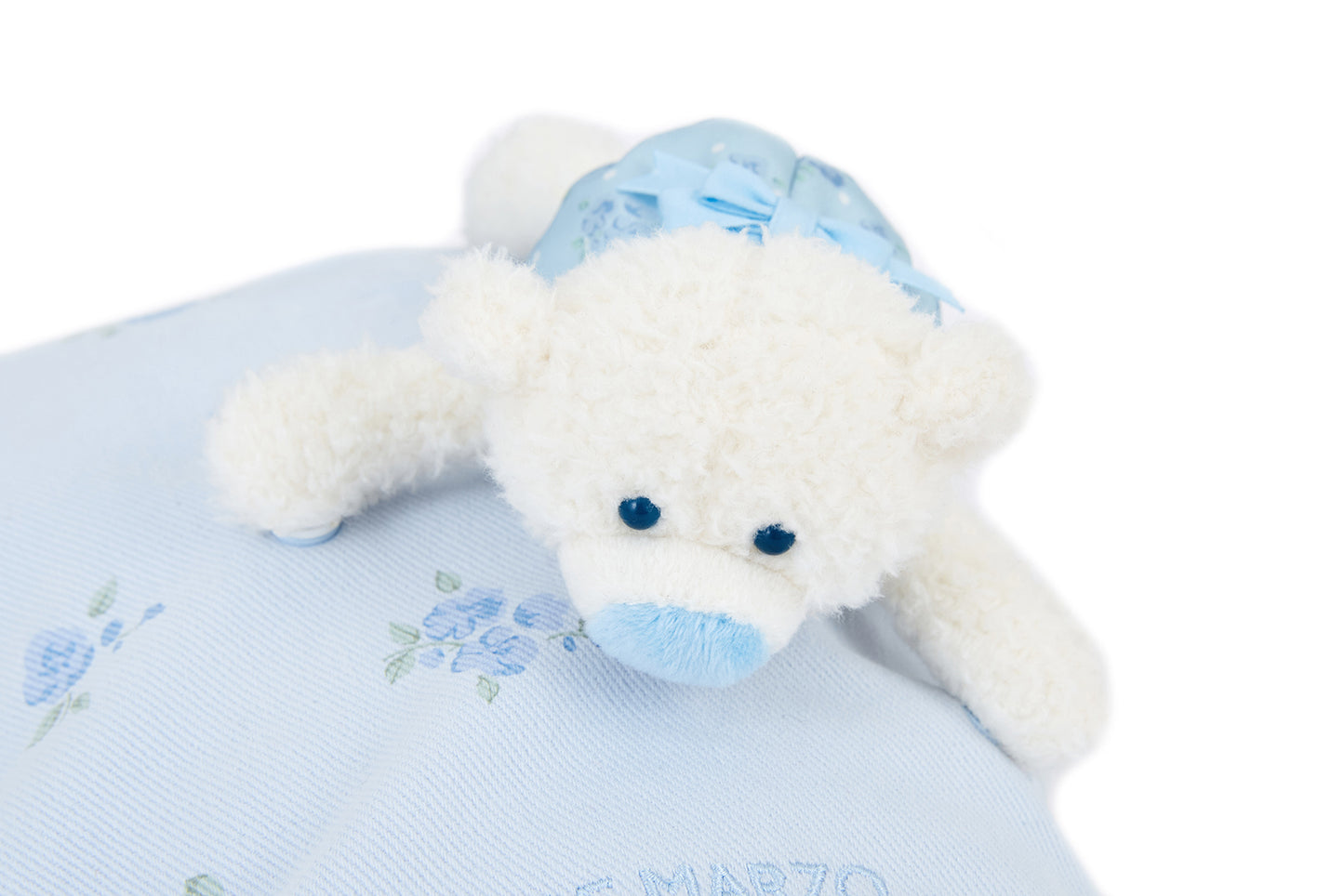 13DE MARZO Embroidered Ruffle Baseball Cap Blue
