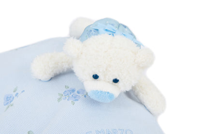 13DE MARZO Embroidered Ruffle Baseball Cap Blue