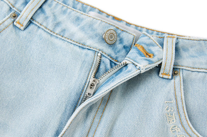 13DE MARZO Colorful All-Over Bear Print Jeans Blue - 13DE MARZO