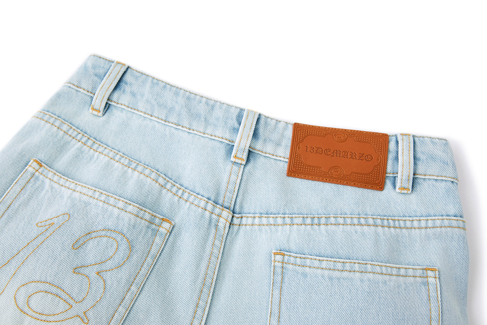 13DE MARZO Colorful All-Over Bear Print Jeans Blue - 13DE MARZO