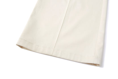 13DE MARZO Double-Layer Shirt Hem Trousers Beige - 13DE MARZO