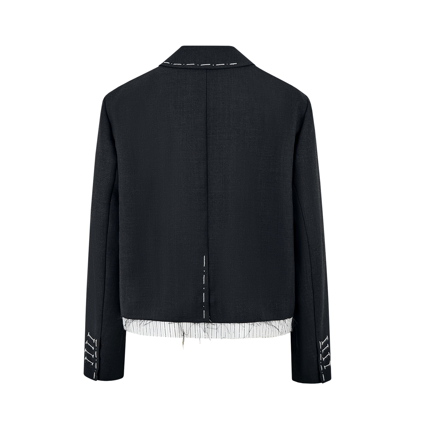 13DE MARZO Jump Wire & Badge Crop Blazer