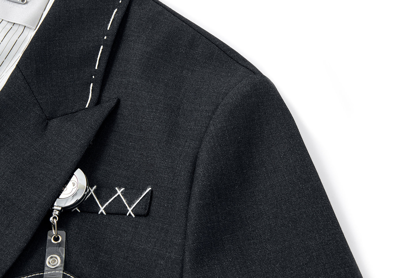13DE MARZO Jump Wire & Badge Crop Blazer
