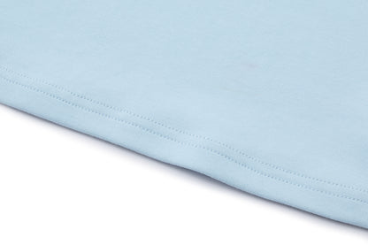 13DE MARZO Cross-Over Collar Button-Strap T-shirt Blue