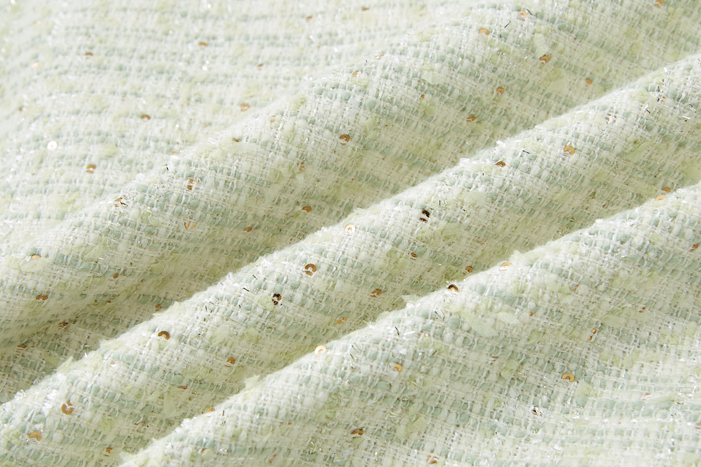 13DE MARZO All-Over Bear Print Tweed Shirt Jacket Green
