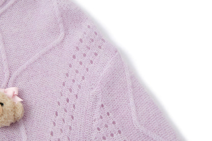 13DE MARZO Semi-Sheer Floral Cardigan Purple