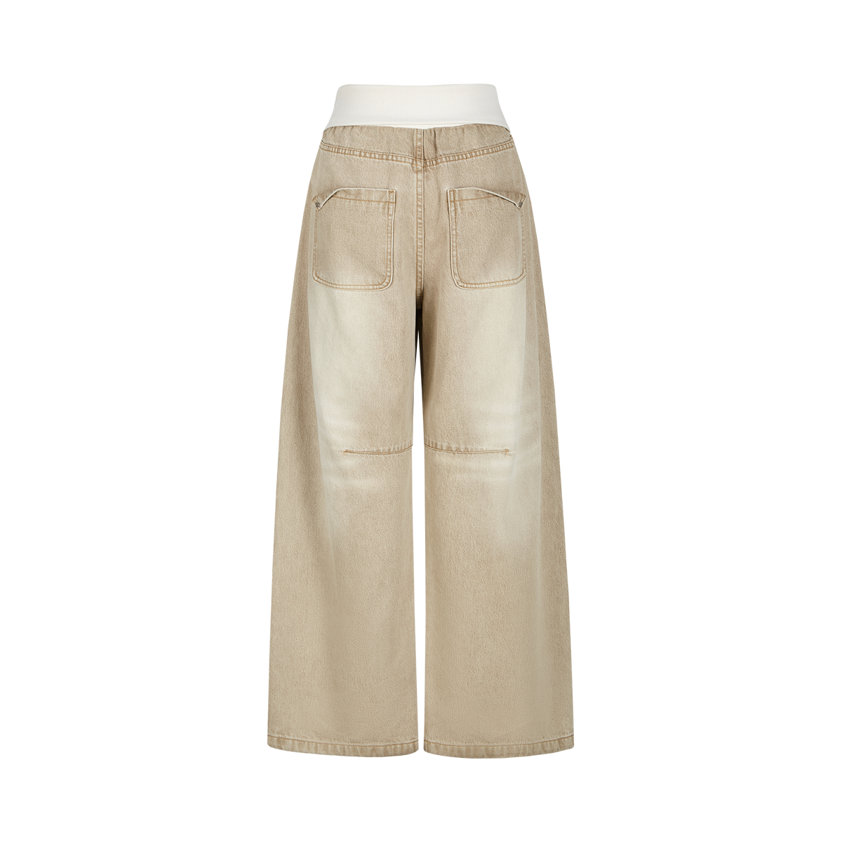 13DE MARZO Snow Bear Beaded Pants Khaki