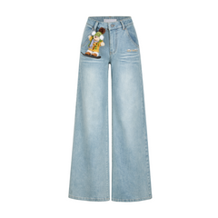 13DE MARZO Snow Bear Shimmer Jeans Blue