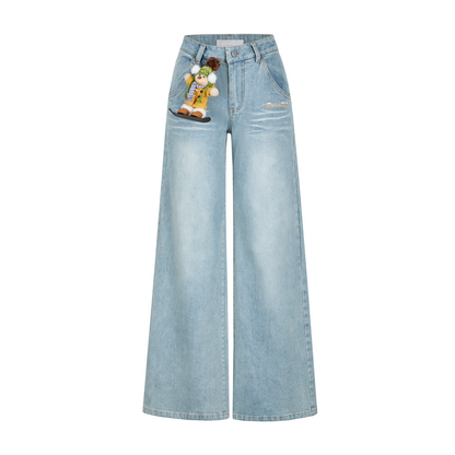 13DE MARZO Snow Bear Shimmer Jeans Blue