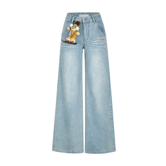 13DE MARZO Snow Bear Shimmer Jeans Blue