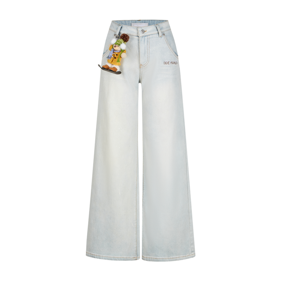 13DE MARZO Snow Bear Shimmer Jeans Grey