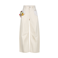 13DE MARZO Snow Bear Casual Pants Beige