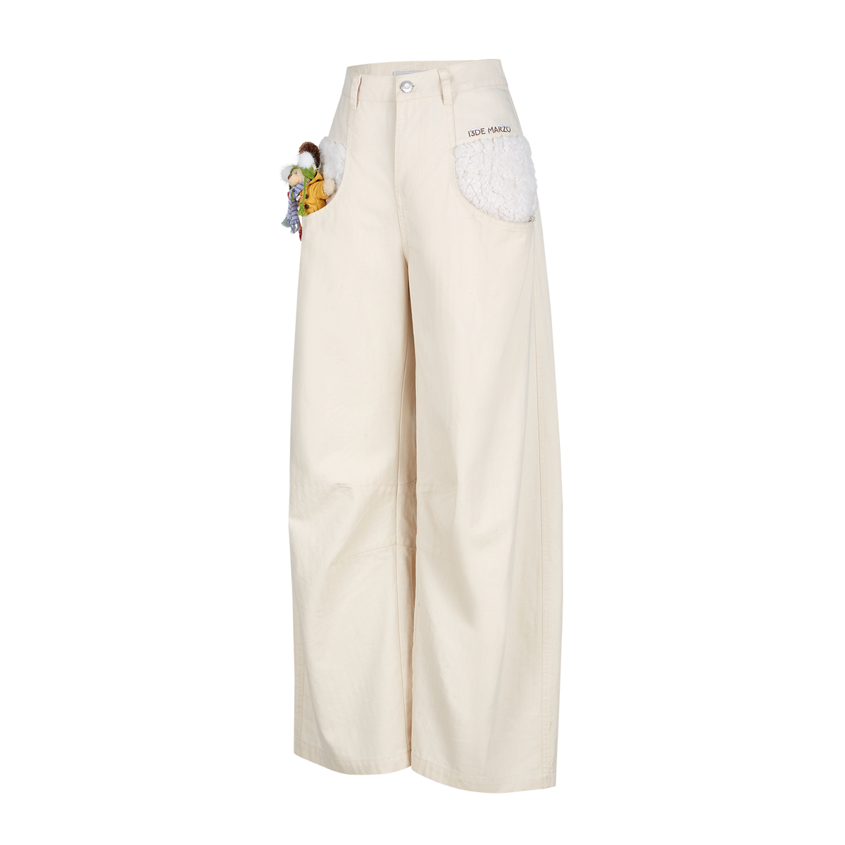 13DE MARZO Snow Bear Casual Pants Beige