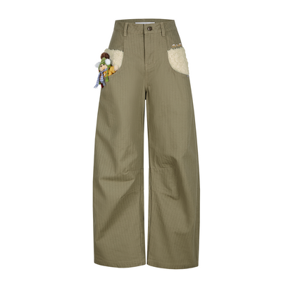 13DE MARZO Snow Bear Casual Pants Green
