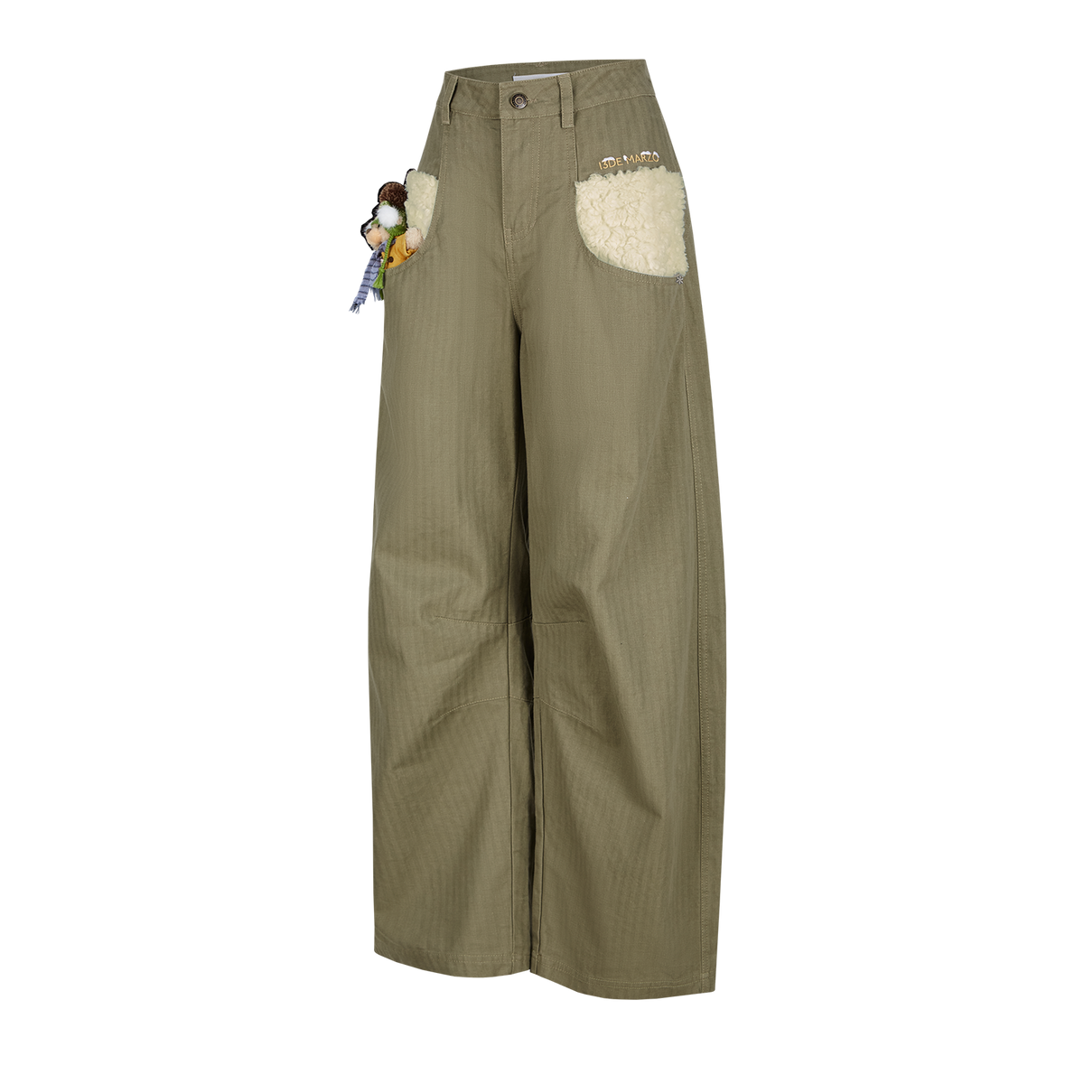 13DE MARZO Snow Bear Casual Pants Green