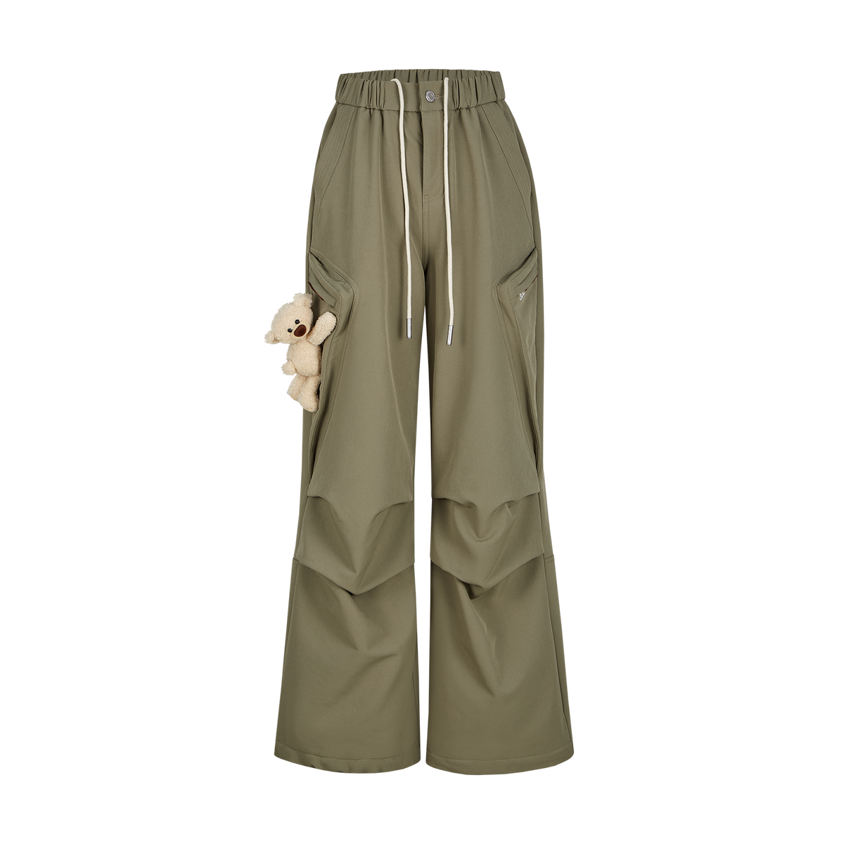 13DE MARZO Drawstring Cargo Casual Pants Green