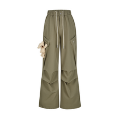 13DE MARZO Drawstring Cargo Casual Pants Green