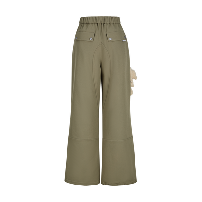 13DE MARZO Drawstring Cargo Casual Pants Green