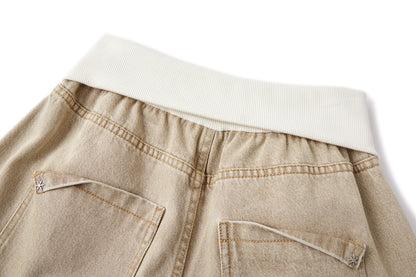 13DE MARZO Snow Bear Beaded Pants Khaki