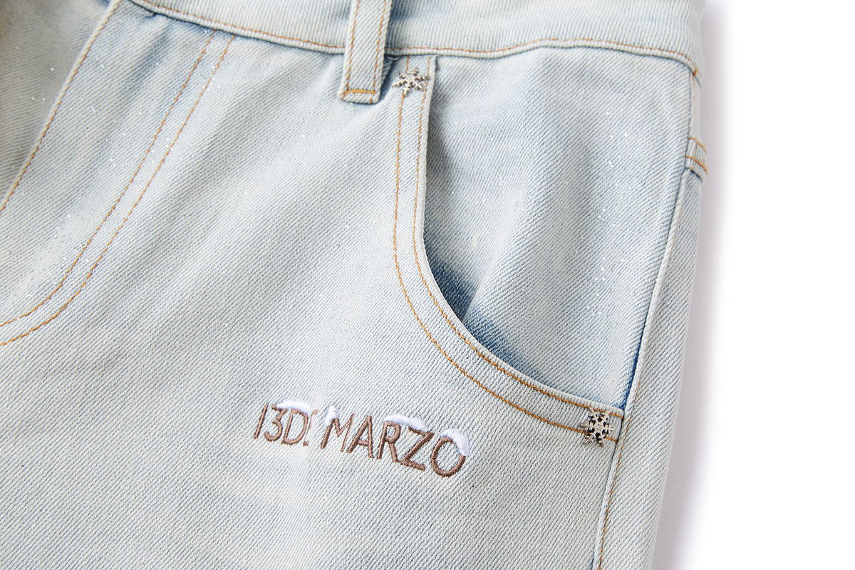 13DE MARZO Snow Bear Shimmer Jeans Grey