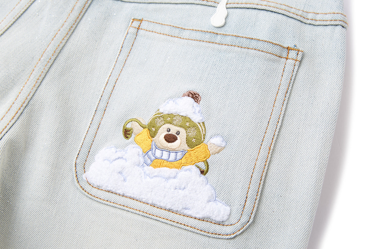 13DE MARZO Snow Bear Shimmer Jeans Grey