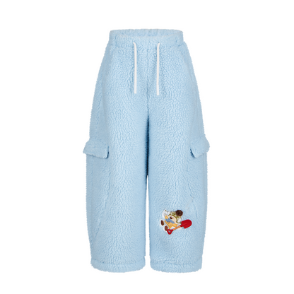 13DE MARZO Snow BabyBear Patch Sweatpants Blue