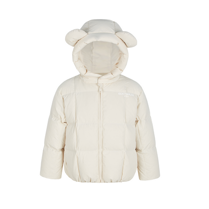 13DE MARZO BabyBear Ear Short Down Jacket Beige