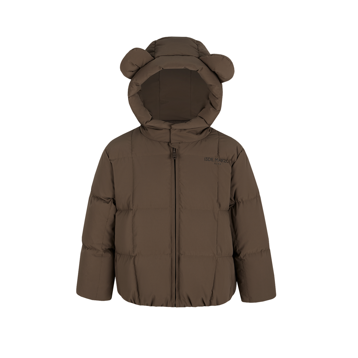 13DE MARZO BabyBear Ear Short Down Jacket Brown