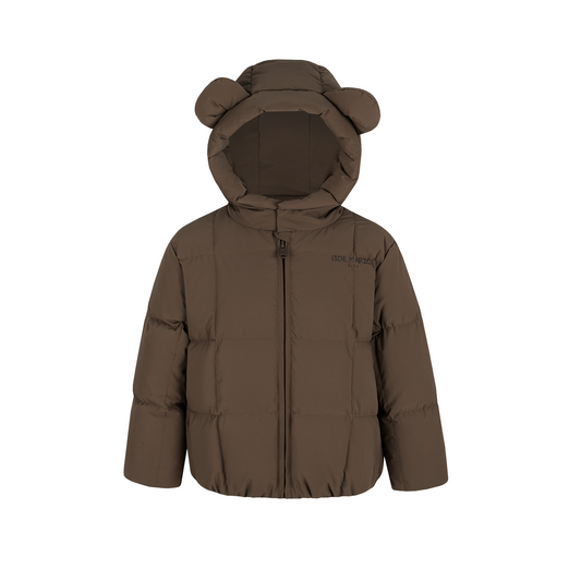 13DE MARZO BabyBear Ear Short Down Jacket Brown
