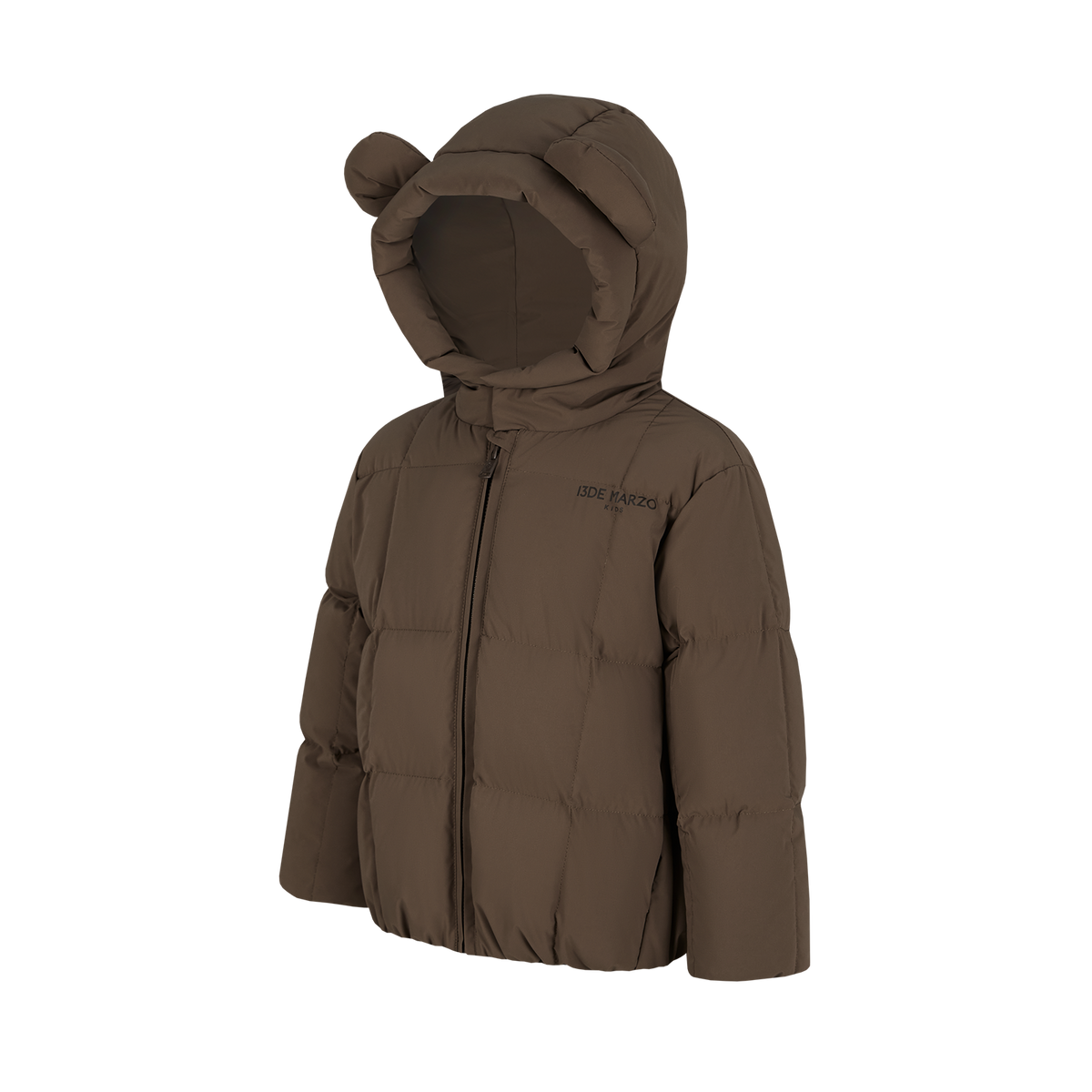 13DE MARZO BabyBear Ear Short Down Jacket Brown