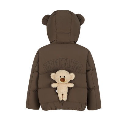 13DE MARZO BabyBear Ear Short Down Jacket Brown