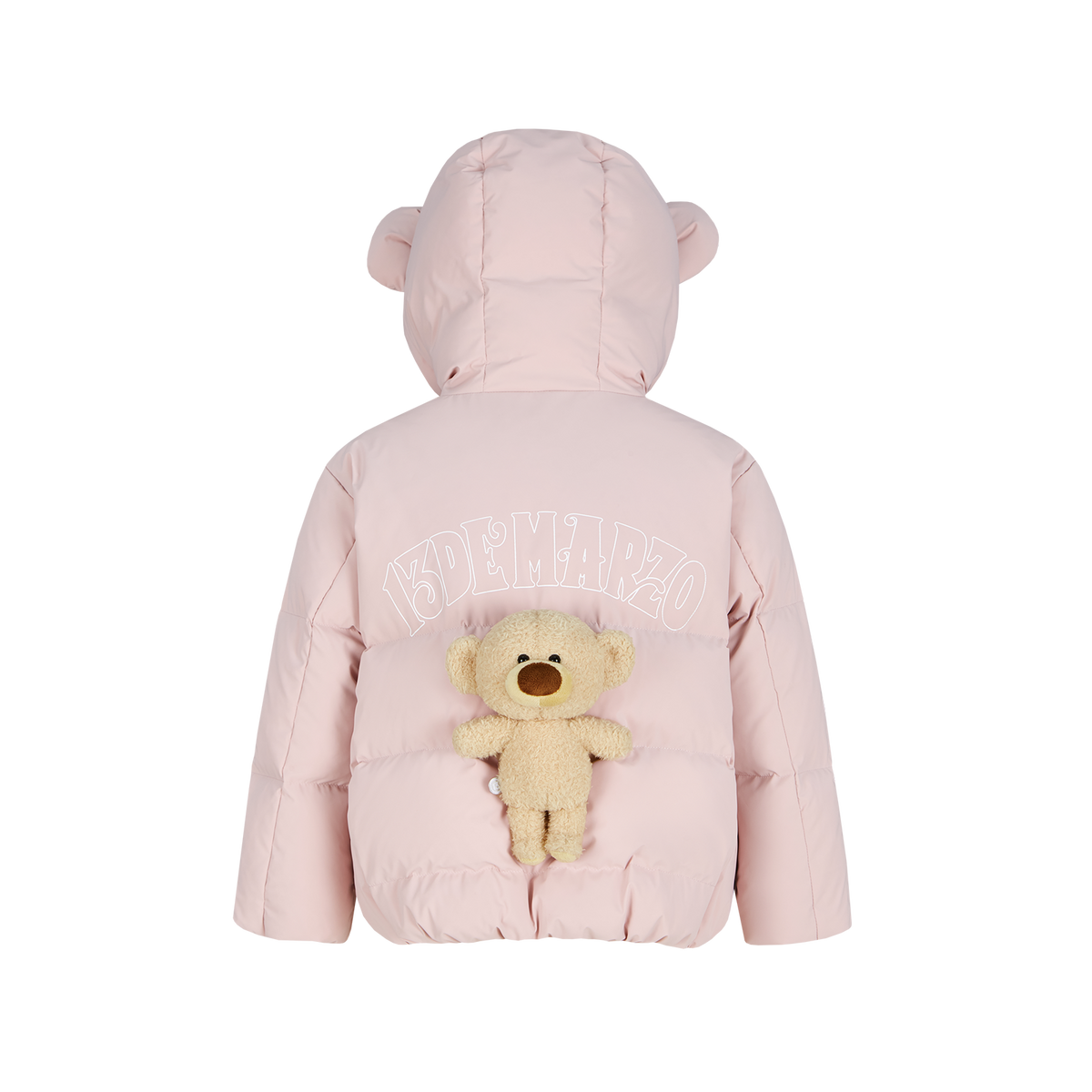 13DE MARZO BabyBear Ear Short Down Jacket Pink