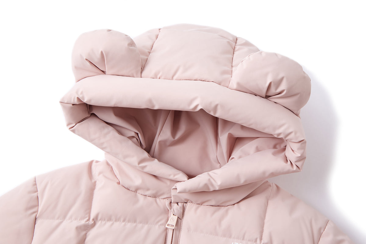13DE MARZO BabyBear Ear Short Down Jacket Pink
