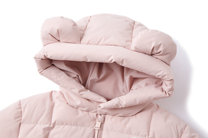 13DE MARZO BabyBear Ear Short Down Jacket Pink