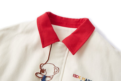 13DE MARZO BabyBear Placket Color Block Jacket