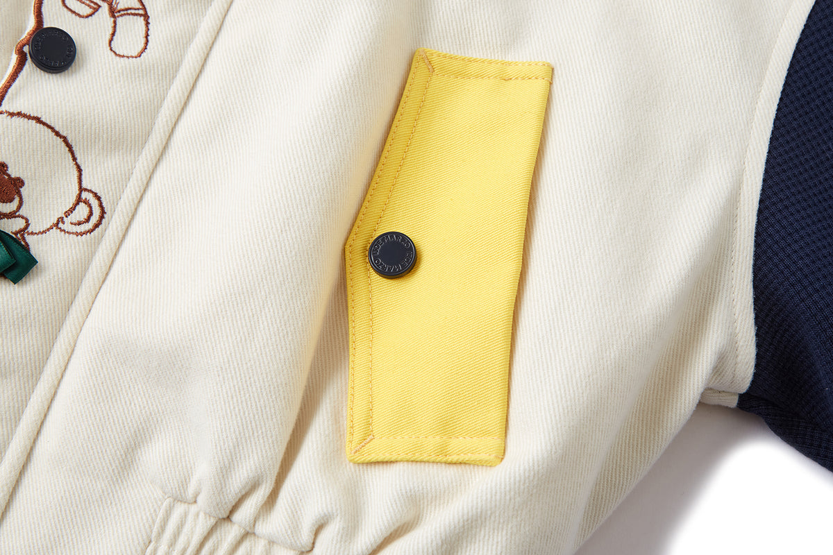 13DE MARZO BabyBear Placket Color Block Jacket