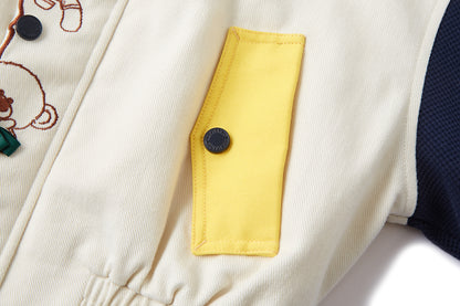 13DE MARZO BabyBear Placket Color Block Jacket