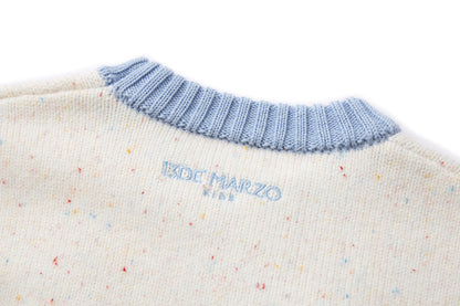13DE MARZO Snow BabyBear Colorful Dot Scarf Sweater Beige - 13DE MARZO
