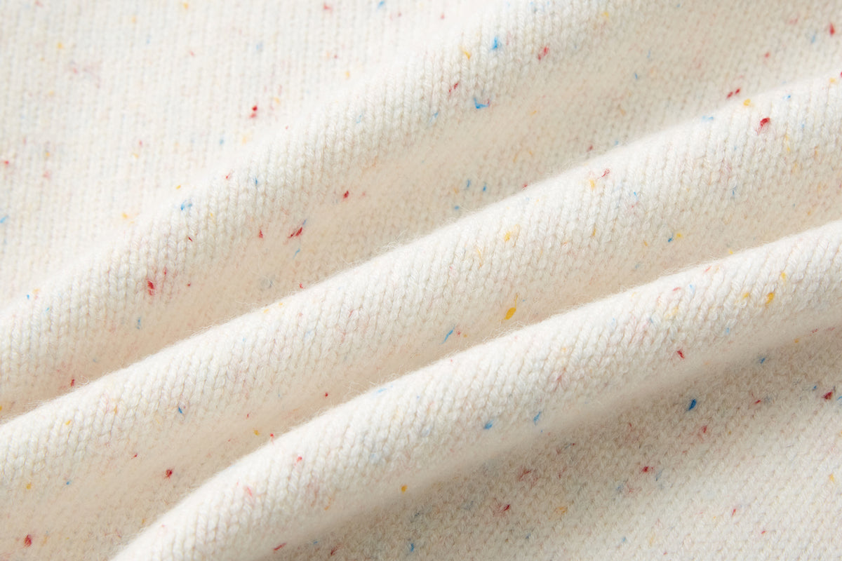 13DE MARZO Snow BabyBear Colorful Dot Scarf Sweater Beige - 13DE MARZO
