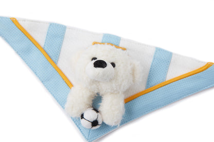 13DE MARZO Soccer Bear Pet Bib Blue