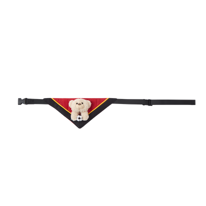 13DE MARZO Soccer Bear Pet Bib Red