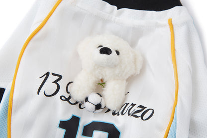 13DE MARZO Soccer Bear Pet Jersey Blue