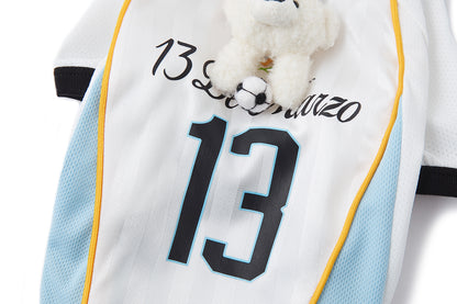 13DE MARZO Soccer Bear Pet Jersey Blue