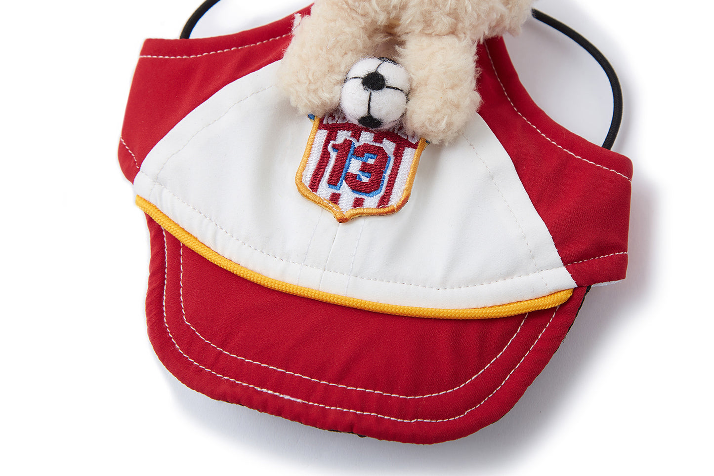 13DE MARZO Soccer Bear Pet Hat Red