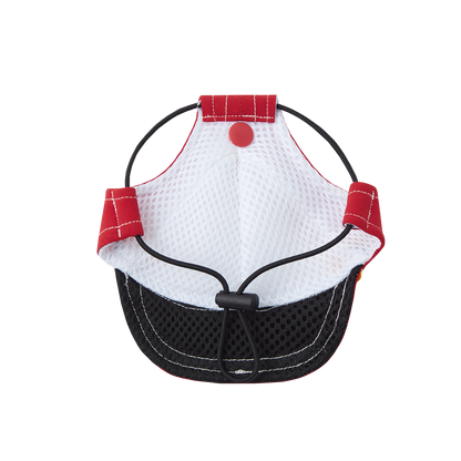 13DE MARZO Soccer Bear Pet Hat Red