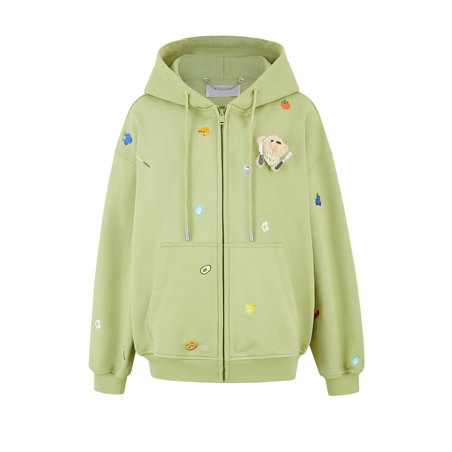 13DE MARZO Nutrition Breakfast Bear Hoodie Green - 13DE MARZO