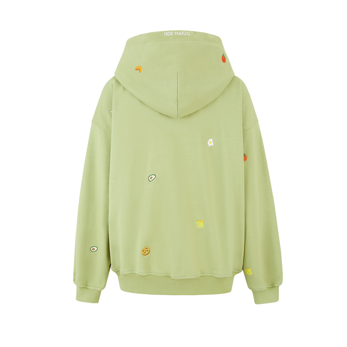 13DE MARZO Nutrition Breakfast Bear Hoodie Green - 13DE MARZO
