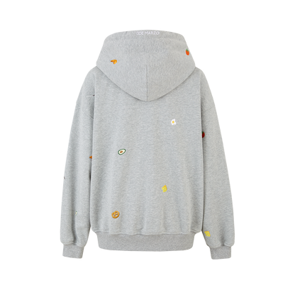 13DE MARZO Nutrition Breakfast Bear Hoodie Grey - 13DE MARZO