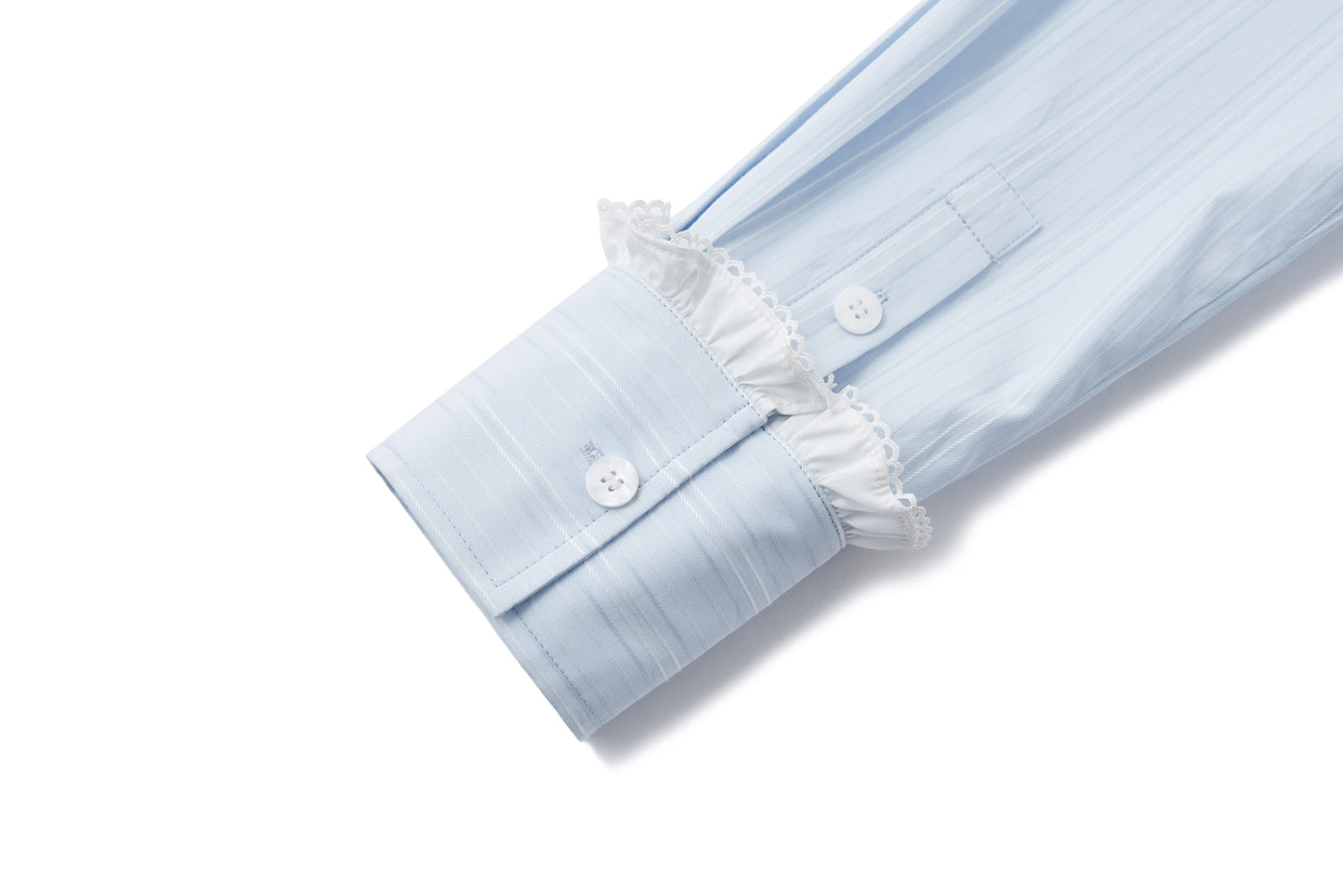 13DE MARZO Smocked Bouquet Sleeve Long Dress Blue - 13DE MARZO