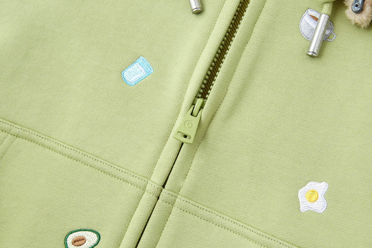 13DE MARZO Nutrition Breakfast Bear Hoodie Green - 13DE MARZO